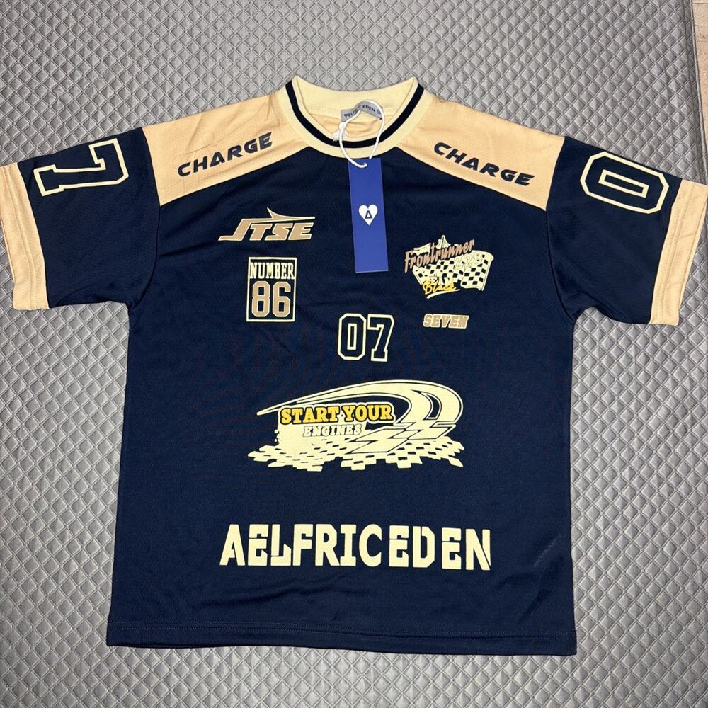 Aelfric Eden Racing Jersey Shirt Navy Yellow Number 7 Size XS NWT